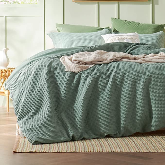 Waffle Weave Pure Linen Duvet Cover Sets