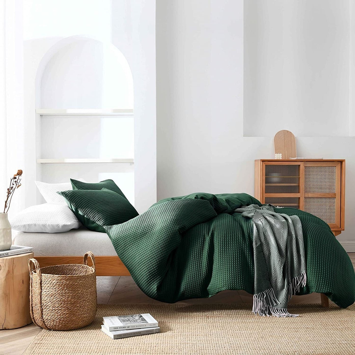Waffle Weave Pure Linen Duvet Cover Sets