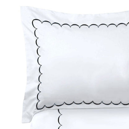 Scallops - Linen Cotton Embroidered Edge Duvet Cover Sets