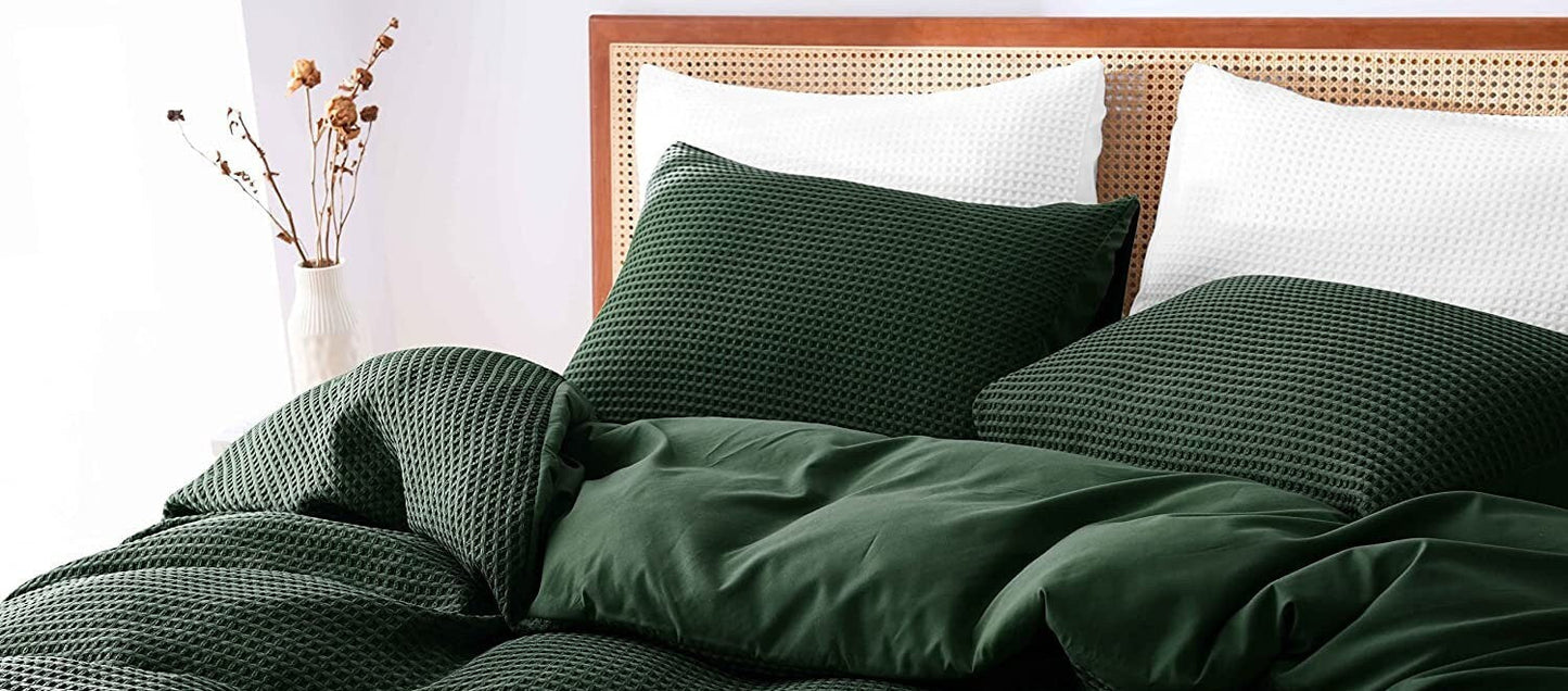 Waffle Weave Pure Linen Duvet Cover Sets