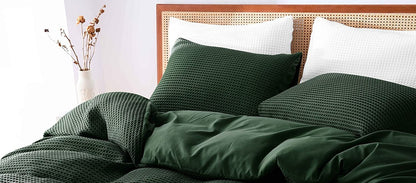 Waffle Weave Pure Linen Duvet Cover Sets