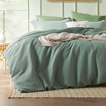 Waffle Weave Pure Linen Duvet Cover Sets
